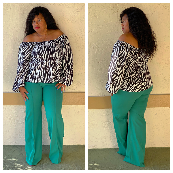 “GREEN GOODNESS” High Waist Pants